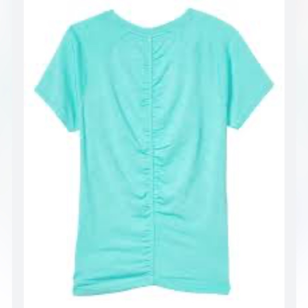 Athleta Girl Ruched Sun Tee in Aqua size large / 12 #417111-06